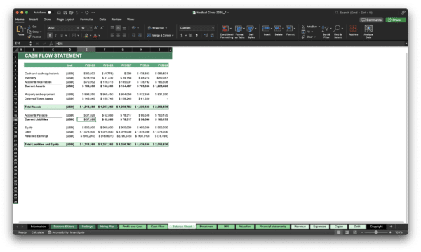 Medical Clinic Financial Model Template | Excel Spreadsheet - Image 9